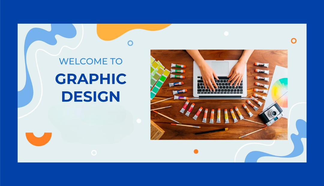 Graphic Designing Course in Shamli with laptop and creative design tools